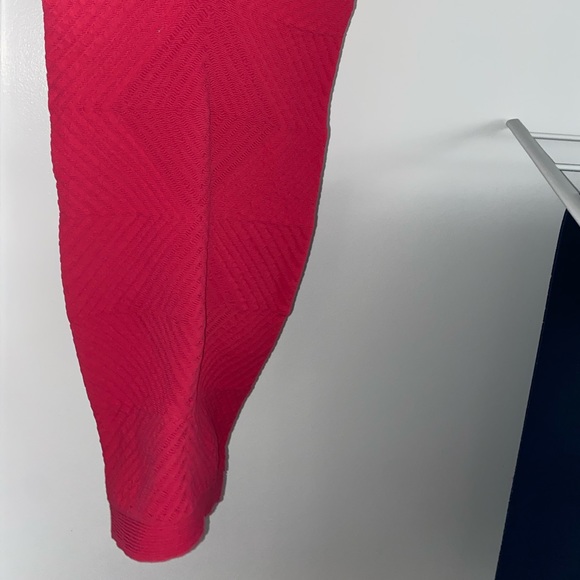 Vibrant, sexy, body con Dress in Red/Magenta. One of a kind - Picture 2 of 6